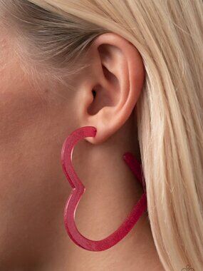 Paparazzi Jewelry Accessories Heart-Throbbing Twinkle - Pink Earrings - Vintage